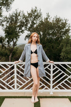 Load image into Gallery viewer, Denim Blue Longline Relaxed Blazer