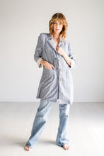 Load image into Gallery viewer, Denim Blue Longline Relaxed Blazer