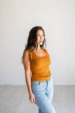 Load image into Gallery viewer, Goldenrod Ruffle Tank Top
