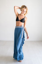 Load image into Gallery viewer, Baltic Blue Wrap Skirt
