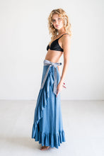 Load image into Gallery viewer, Baltic Blue Wrap Skirt