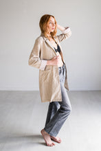 Load image into Gallery viewer, Desert Sand Longline Relaxed Blazer