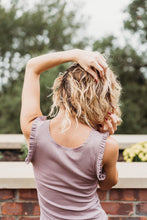 Load image into Gallery viewer, Mauve Ruffle Tank Top