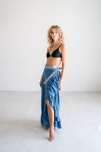 Load image into Gallery viewer, Baltic Blue Wrap Skirt
