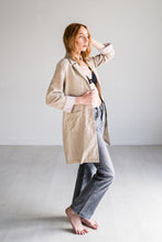 Load image into Gallery viewer, Desert Sand Longline Relaxed Blazer
